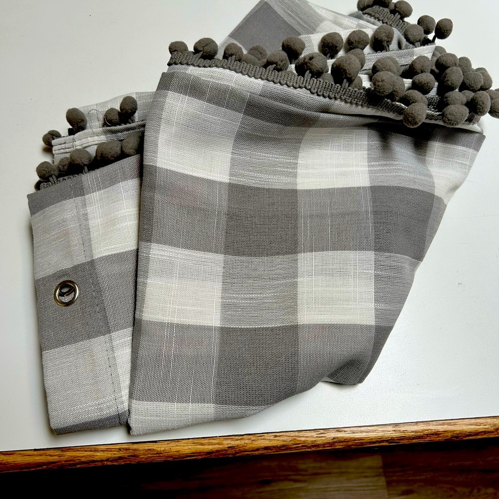 Buffalo check shower curtain